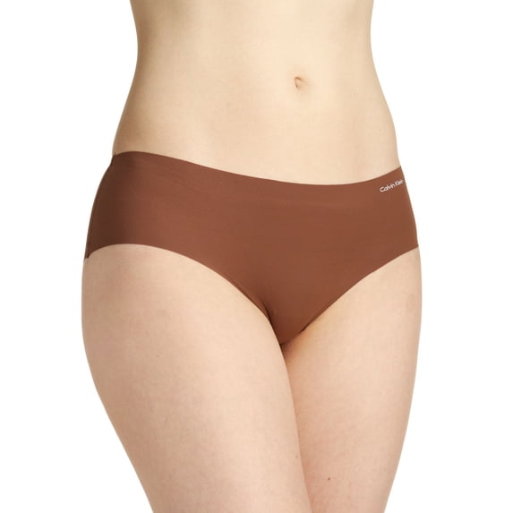 Calvin Klein Women's Invisibles Hipsters, Cinnamon, XLarge