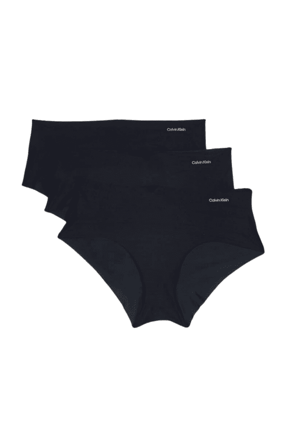Women's Invisibles Seamless Hipster Panties Black 3-Pack, XL