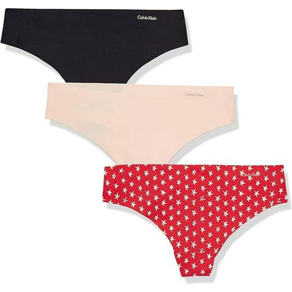 Calvin Klein Women's Invisibles Seamless Thong Panties, 3 Pack; Size: Small