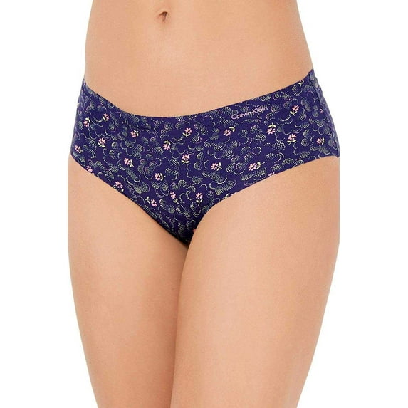 Calvin Klein Women’s Invisibles Thong (Blue, L)