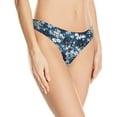 thumbnail image 1 of Calvin Klein Women's Invisibles Thong Panty, Lyria Blue Floral, XS, 1 of 2