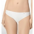 thumbnail image 1 of Calvin Klein Women's Invisibles Thong Panty, White, X-Small, 1 of 4