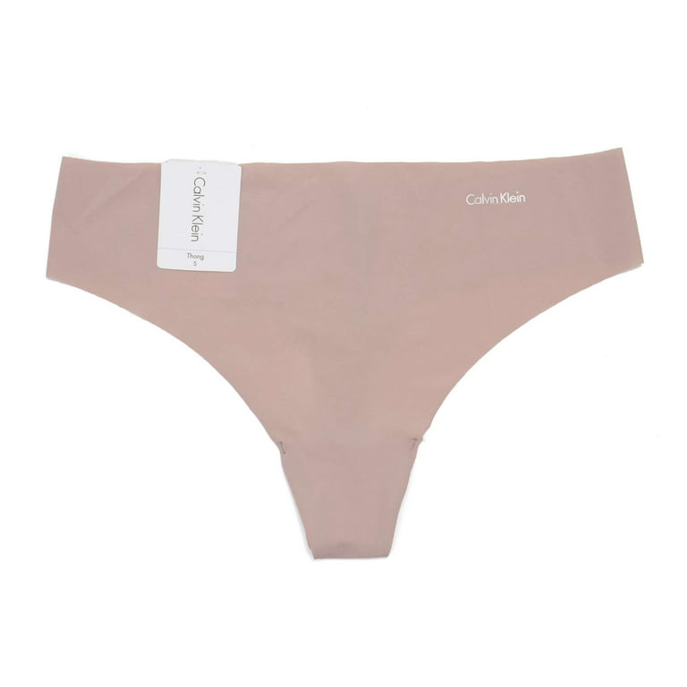 Calvin Klein Women's Invisibles Thong Underwear, Fresh Pink,S - US 