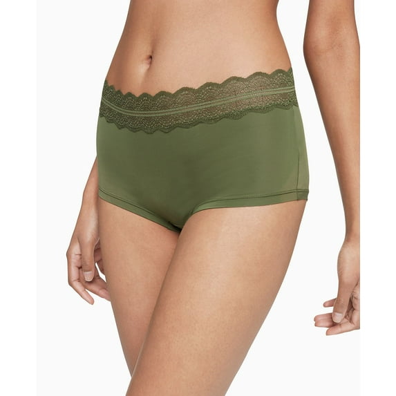 Calvin Klein Women's Lace Trim Hipster Underwear QD3781, Duffel Bag, Size Large