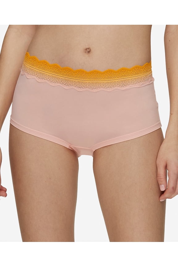Women's Lace-Trim Hipster Underwear QD3839, Peach Melba, Size Small