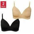 thumbnail image 1 of Calvin Klein Women's Lightly Lined Wire Free Bra 2 Pack, Black/Nude, XL - NEW, 1 of 2
