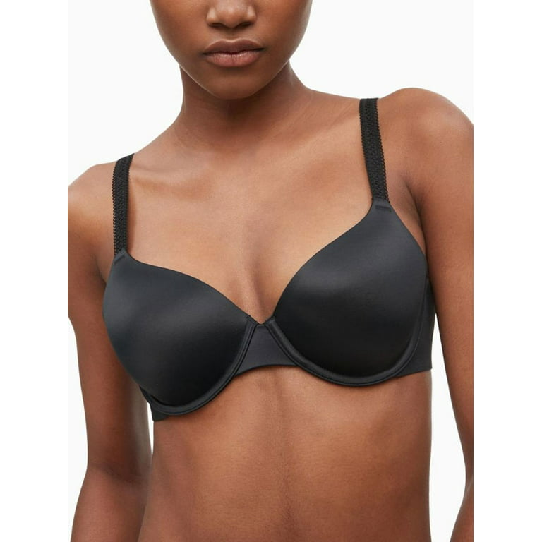 Calvin Klein Lightly Lined Essence Full Coverage Underwire T-Shirt Bra  (Black, 32A) at  Women's Clothing store