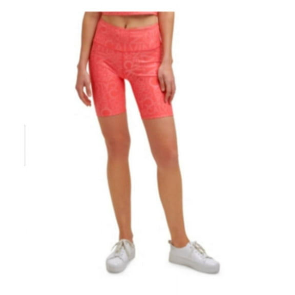 Calvin Klein Women's Logo Pull-On High-Waist Bike Shorts Light Red 2XL, $40 NWT