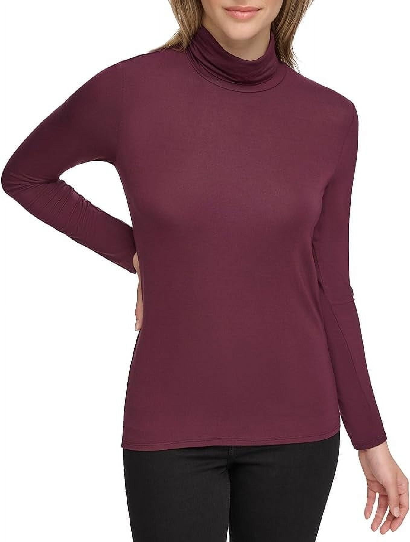 Calvin Klein Women's Long Sleeve Turtleneck Top - Walmart.com