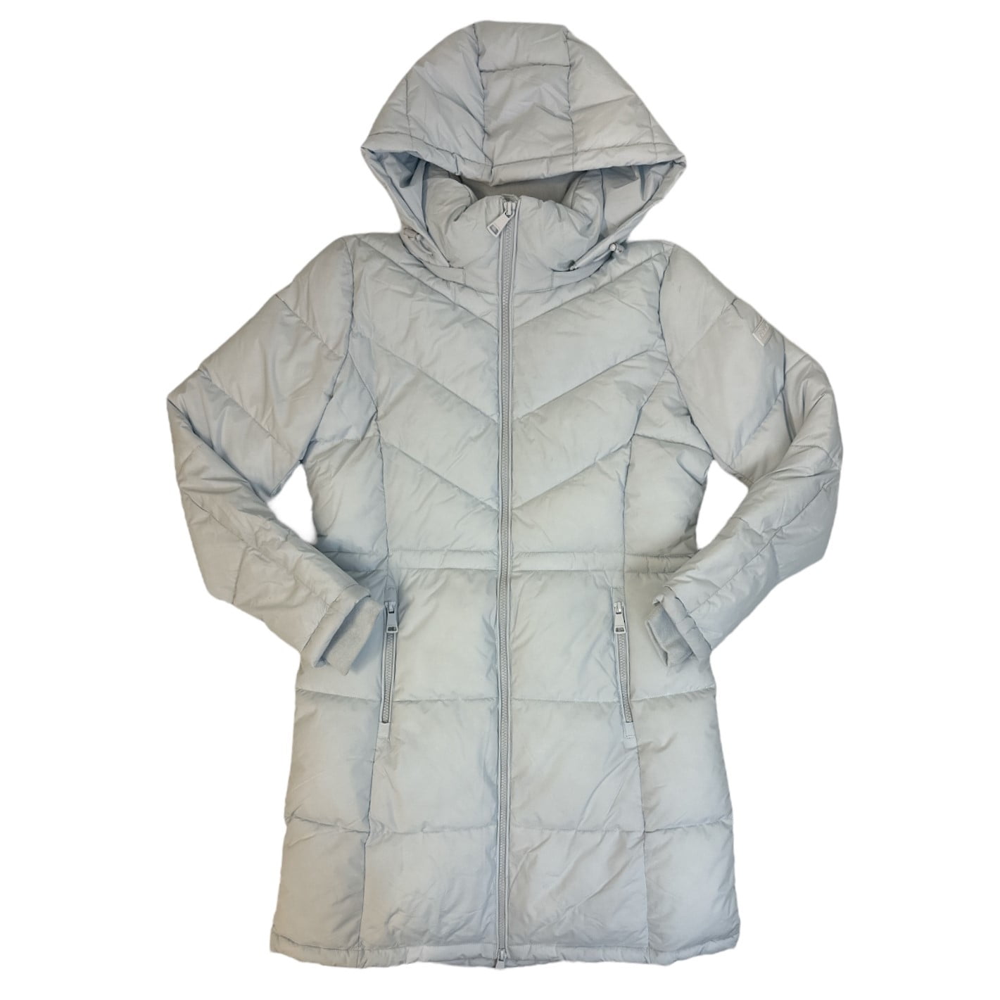Calvin Klein Women's Long Water Resistant Removable Hooded Puffer