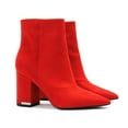 thumbnail image 1 of Calvin Klein Women's Minna 3 Block Heel Booties, Medium Red,7 M US, 1 of 7