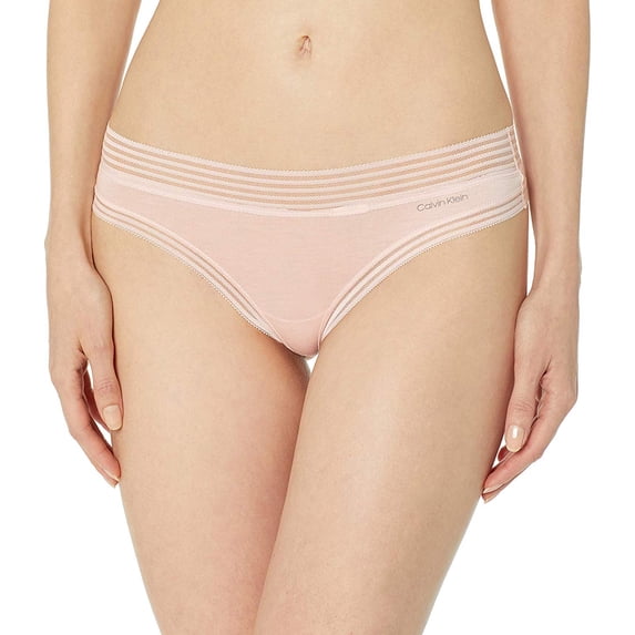 Calvin Klein Women's Modal Thong, Nymph's Thigh, Small