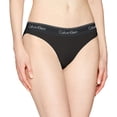 thumbnail image 1 of Calvin Klein Women's Modern Cotton Bikini, Black/Black Web, S, 1 of 2