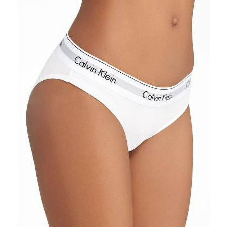 Calvin Klein Women's Modern Cotton Bikini Panty, White, Medium