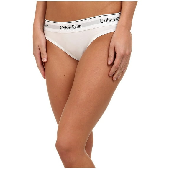 Calvin Klein Women's Modern Cotton Bikini, White, Large