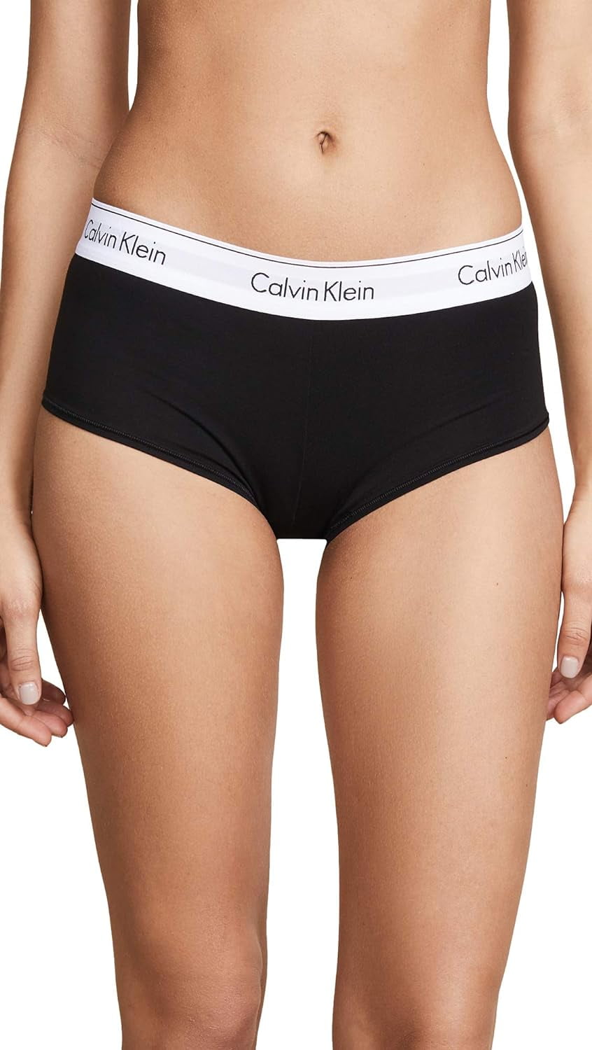 Calvin Klein Women s Modern Cotton Boyshort Black Large