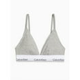 thumbnail image 1 of Calvin Klein Women's Modern Cotton Gray Triangle Bra, XS, 1 of 2