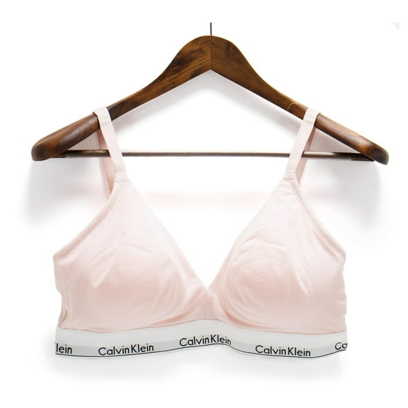 Calvin Klein Women's Modern Cotton Lightly Lined Triangle Wireless Bra, Nymphs Thigh,3X - US