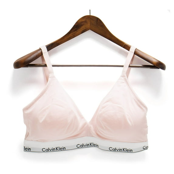 Calvin Klein Women's Modern Cotton Lightly Lined Triangle Wireless Bra, Nymphs Thigh,3X - US