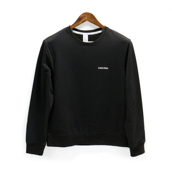 Calvin Klein Women's Modern Cotton Lounge Sweatshirt, Black,L - US