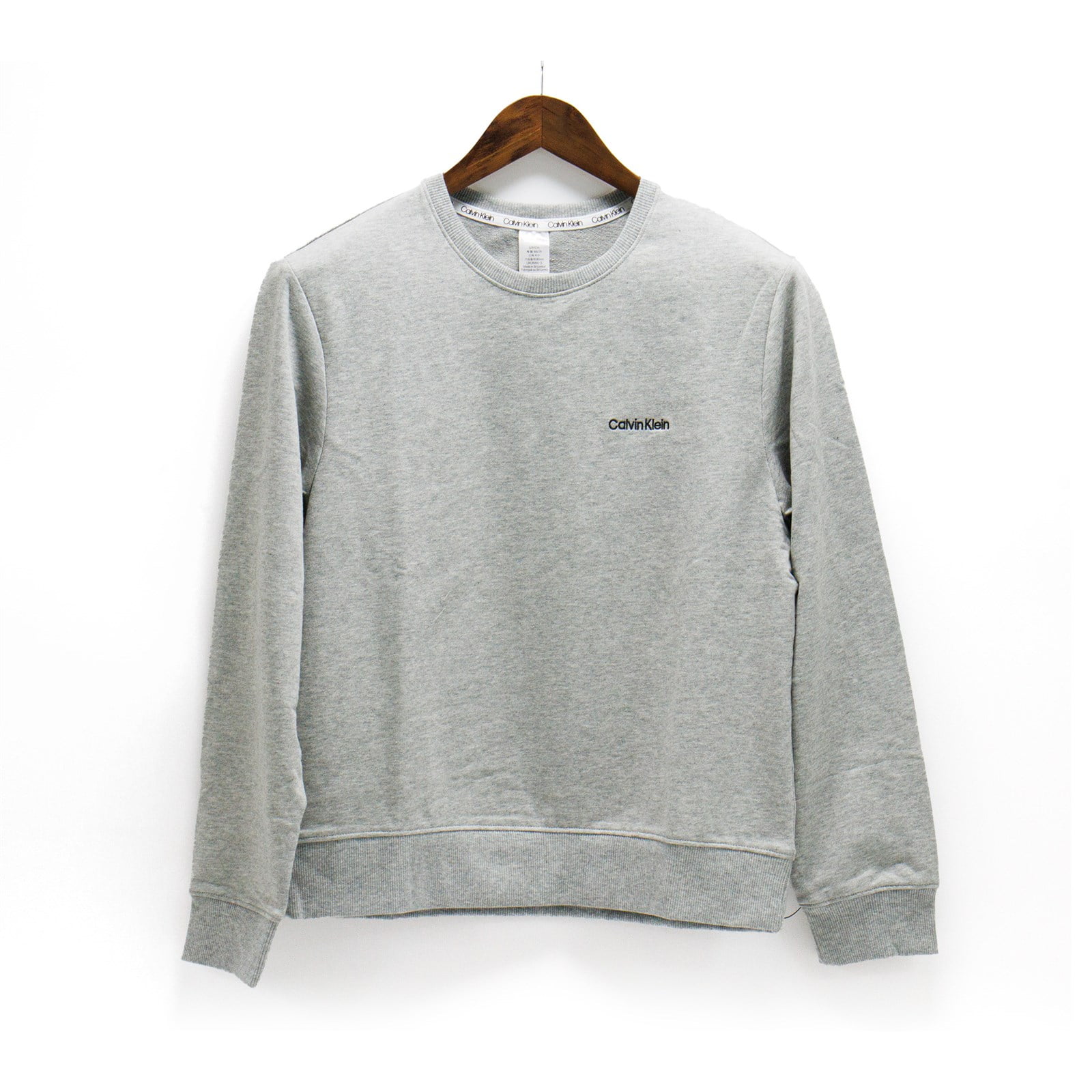 Calvin Klein Women's Modern Cotton Lounge Sweatshirt, Gray Heather,S - US