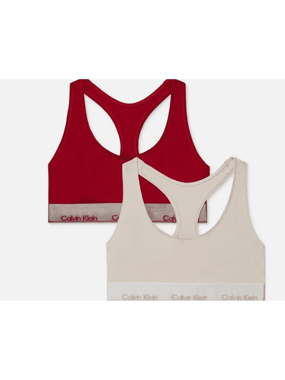 Women's Modern Cotton Unlined Bralette, 2-Pack, Medium