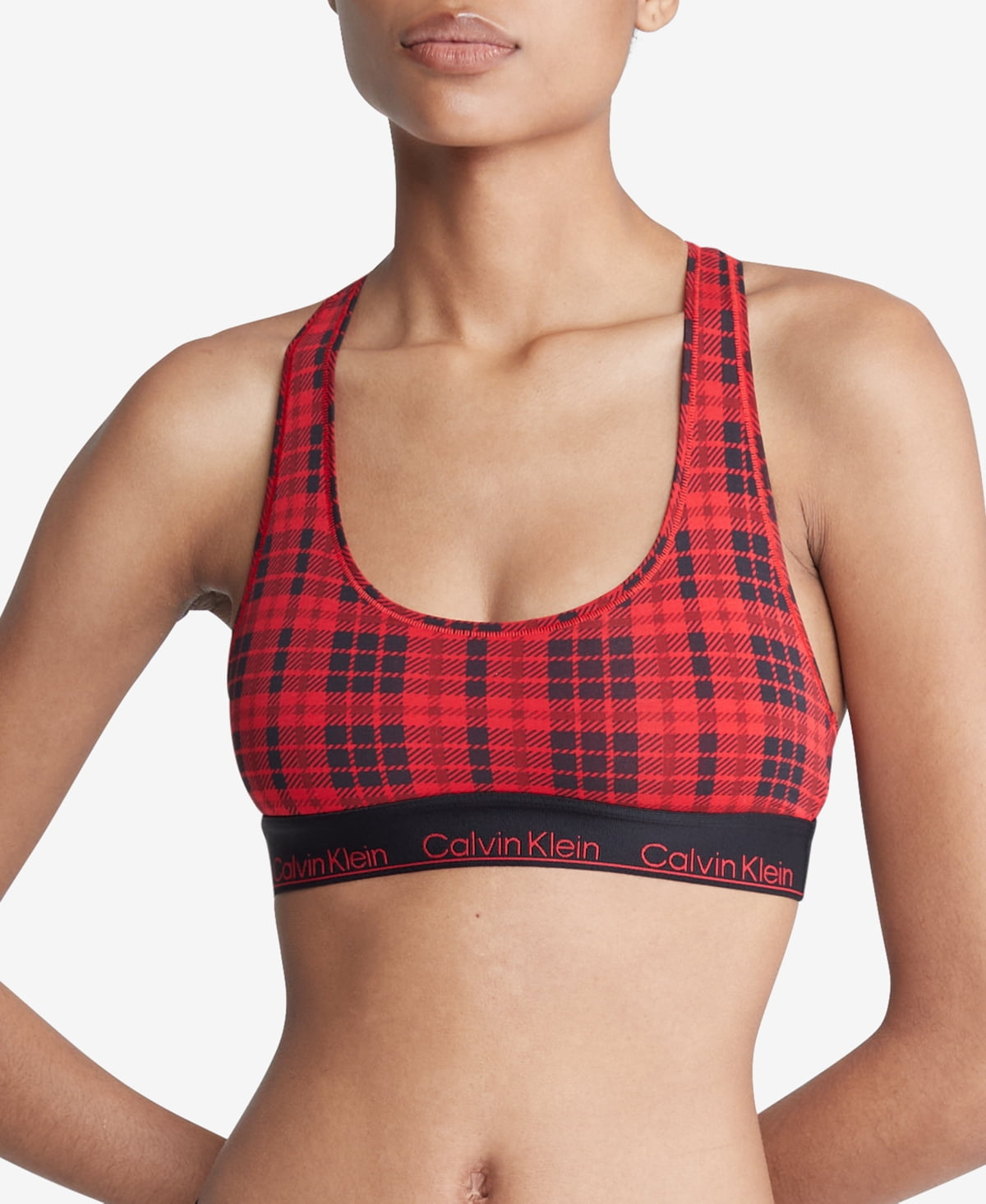 red calvin klein bralette