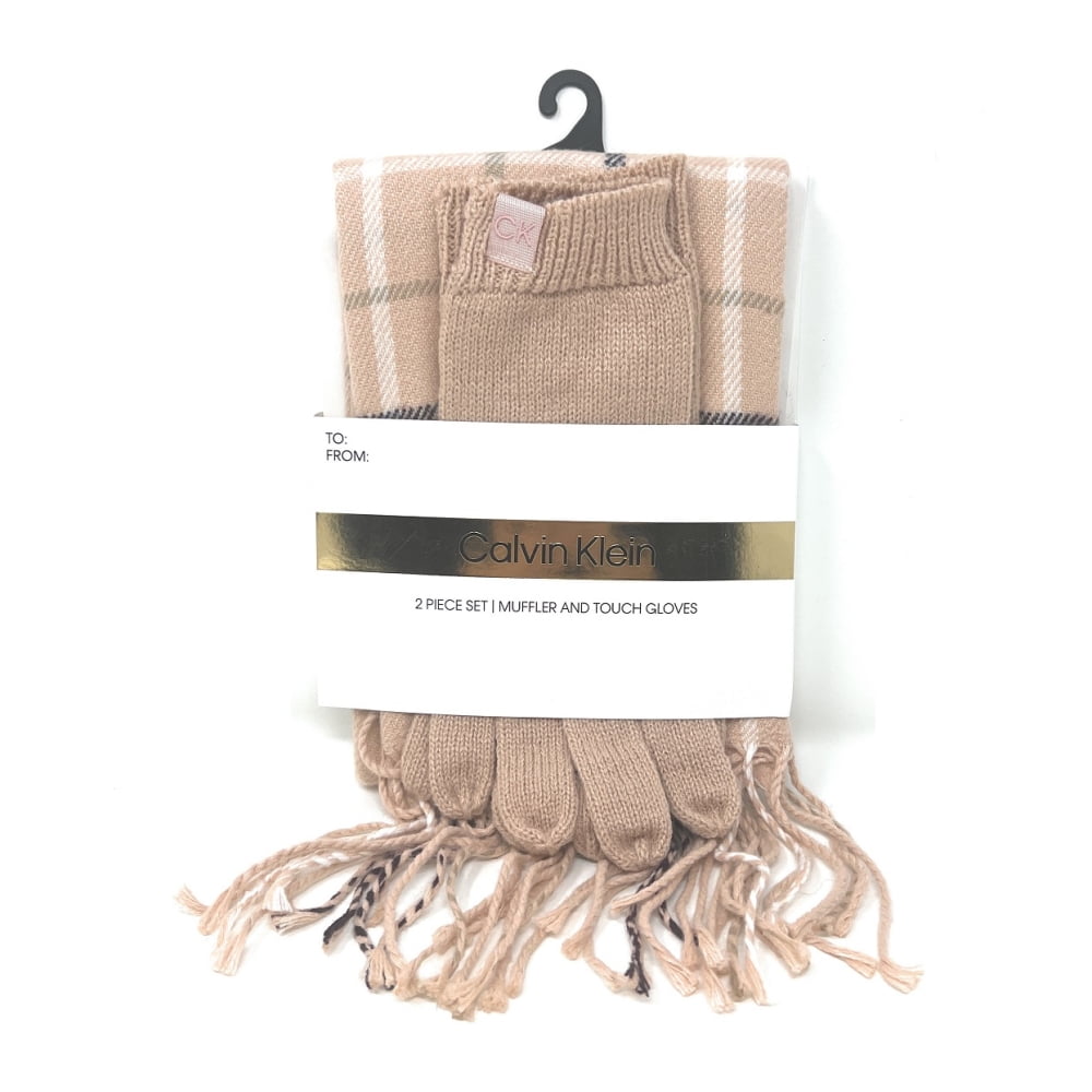 Calvin klein scarf online and glove set