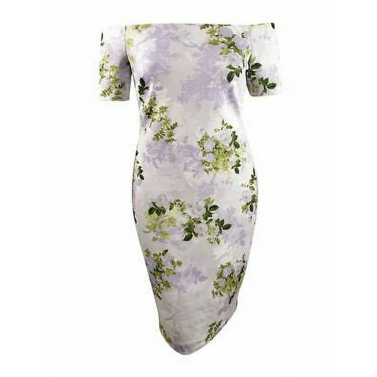 Calvin klein scuba sheath best sale dress floral