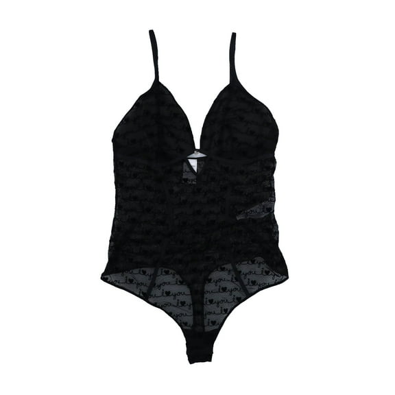 Calvin Klein Women's One Piece Lingerie Lace Limited Edition I Love Black M New