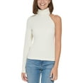 thumbnail image 1 of Calvin Klein Women's One Shoulder Turtleneck Top White Size Medium, 1 of 3