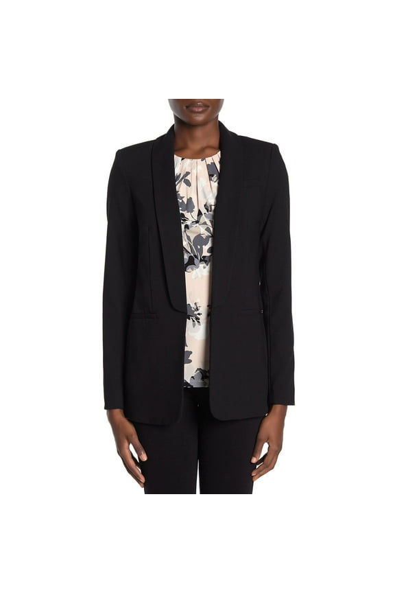 Women's Open Front Blazer Jacket, Black, 6