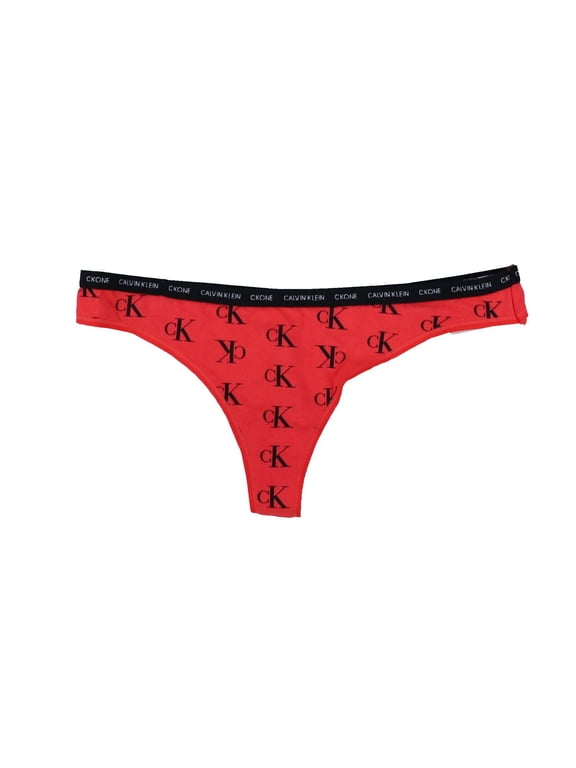 Women's Panties Cheeky Thong Underwear Stretch Logo Red X-Small New