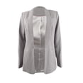 thumbnail image 1 of Calvin Klein Women's Parker Open-Front Blazer (12, Tin), 1 of 2