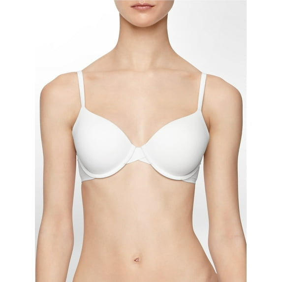Calvin Klein Women's Perfectly Fit Full Coverage T-Shirt Bra White Size 30D