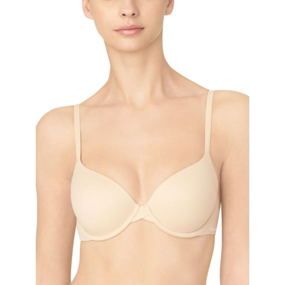 Calvin Klein Women's Perfectly Fit Modern T-Shirt Bra, Bare, 34D