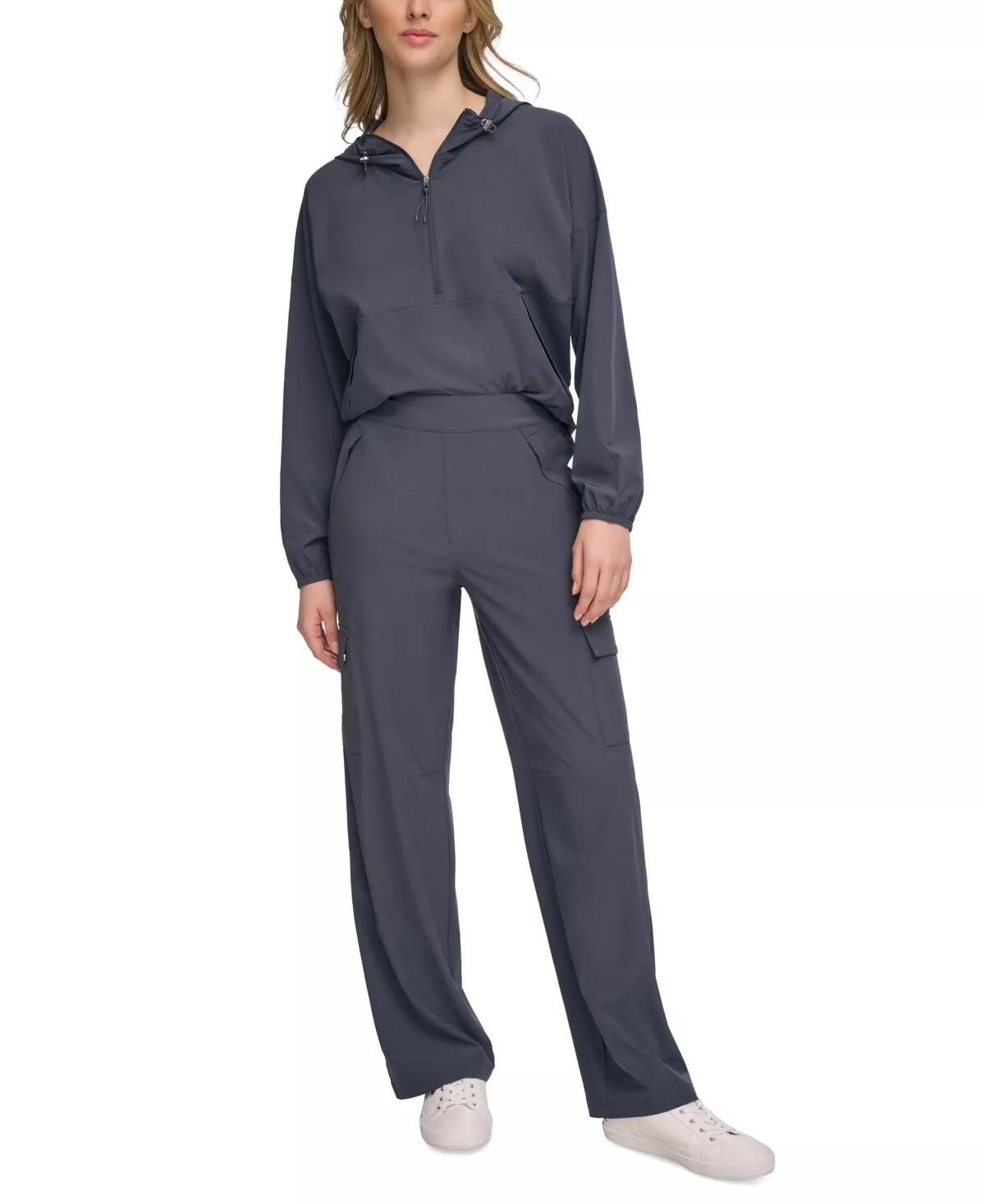Calvin Klein Women's Performance High-Rise Cargo Pants, ONYX, XL