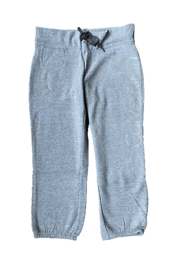 Women's Performance Logo Fleece Capri Sweatpants, Light Gray, Small