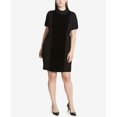 thumbnail image 1 of Calvin Klein Women's Plus Black Mock Neck Velvet Front Sweater Dress Size 0X, 1 of 2