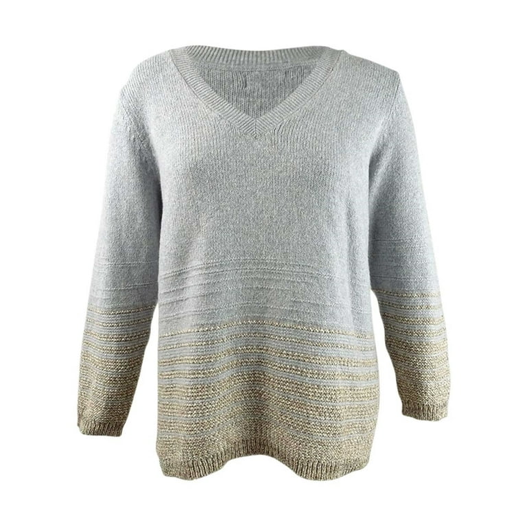 Grey calvin klein jumper womens sale