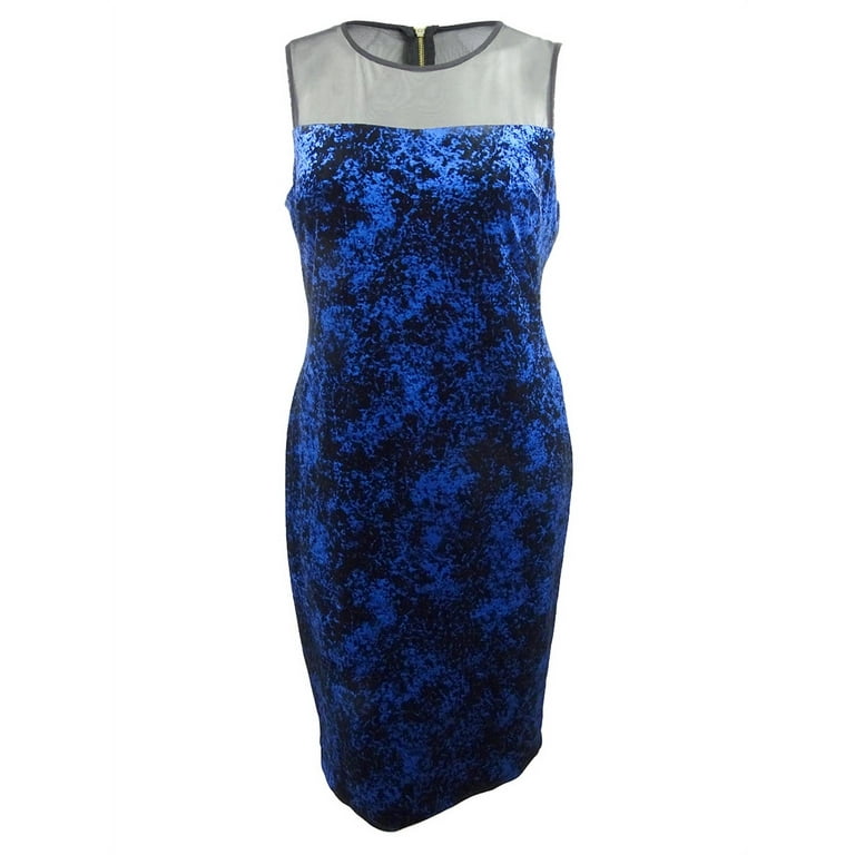 Calvin klein blue and black dress sale