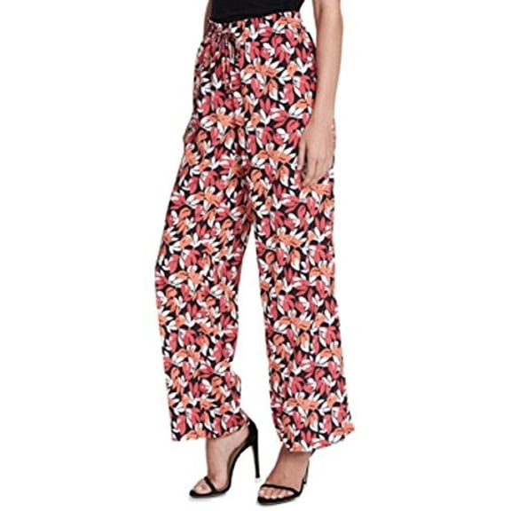 Calvin Klein Women's Printed Wide-Leg Pants (S, Pink)