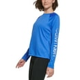 thumbnail image 1 of Calvin Klein Performance Womens Raglan Sleeve Logo Top Blue Wave M, 1 of 3