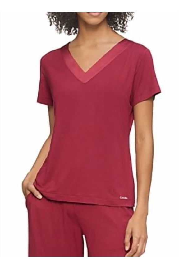 Women's Red Ultra Soft Sleep Tee, XS