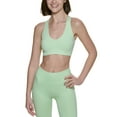 thumbnail image 1 of Calvin Klein Women's Ribbed Sports Bra Green Size X-Large, 1 of 3