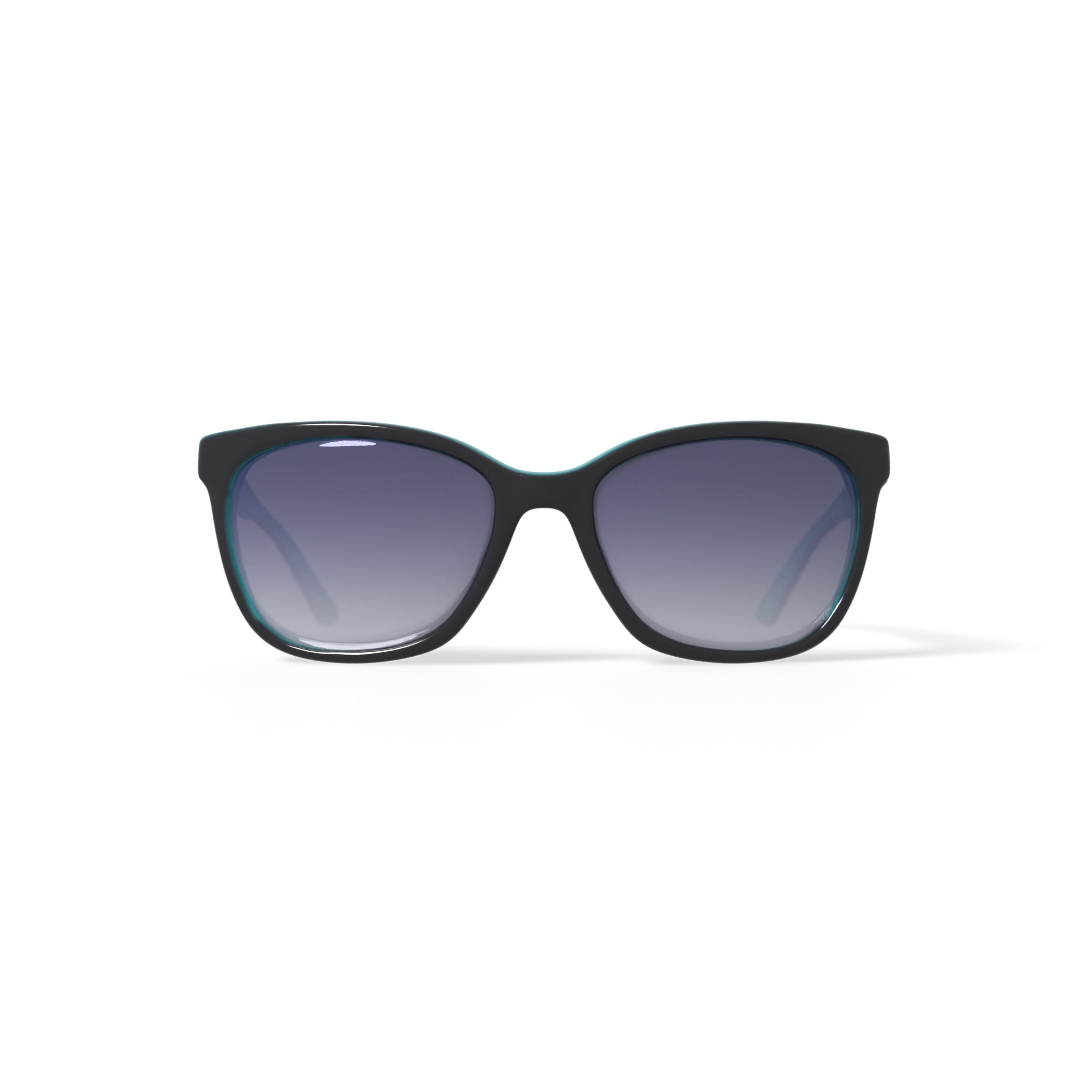 Calvin Klein Women's Rx'able Fashion Sunglasses, CK19503SG, Black/Teal, 55-17-135, with Case