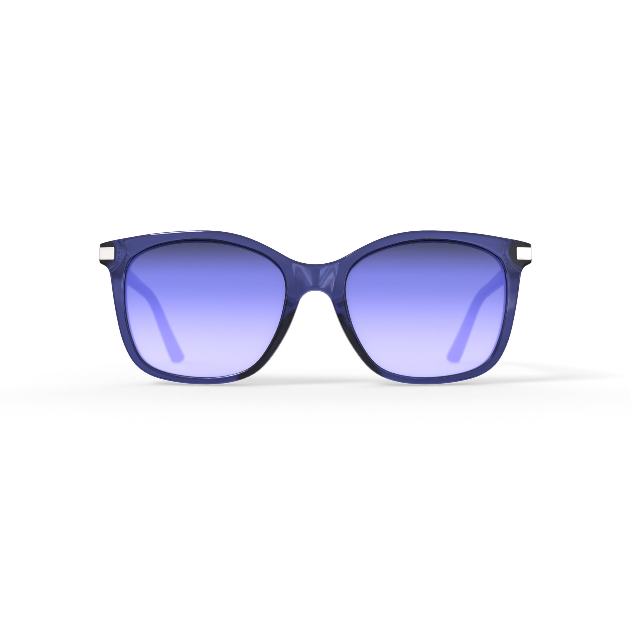 Calvin Klein Women's Rx'able Fashion Sunglasses, CK19527SG, Crystal Blue, 54-19-140, with Case