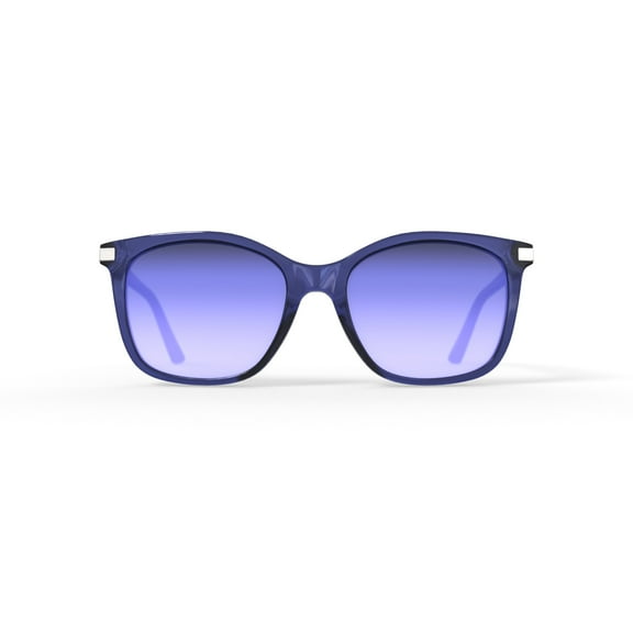 Calvin Klein Women's Rx'able Fashion Sunglasses, CK19527SG, Crystal Blue, 54-19-140, with Case