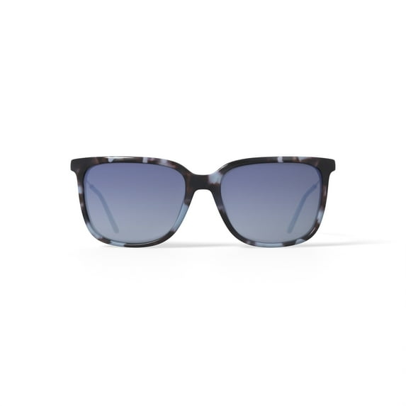 Calvin Klein Women's Rx'able Fashion Sunglasses, CK19702SG, Blue Tortoise, 55-17-140, with Case