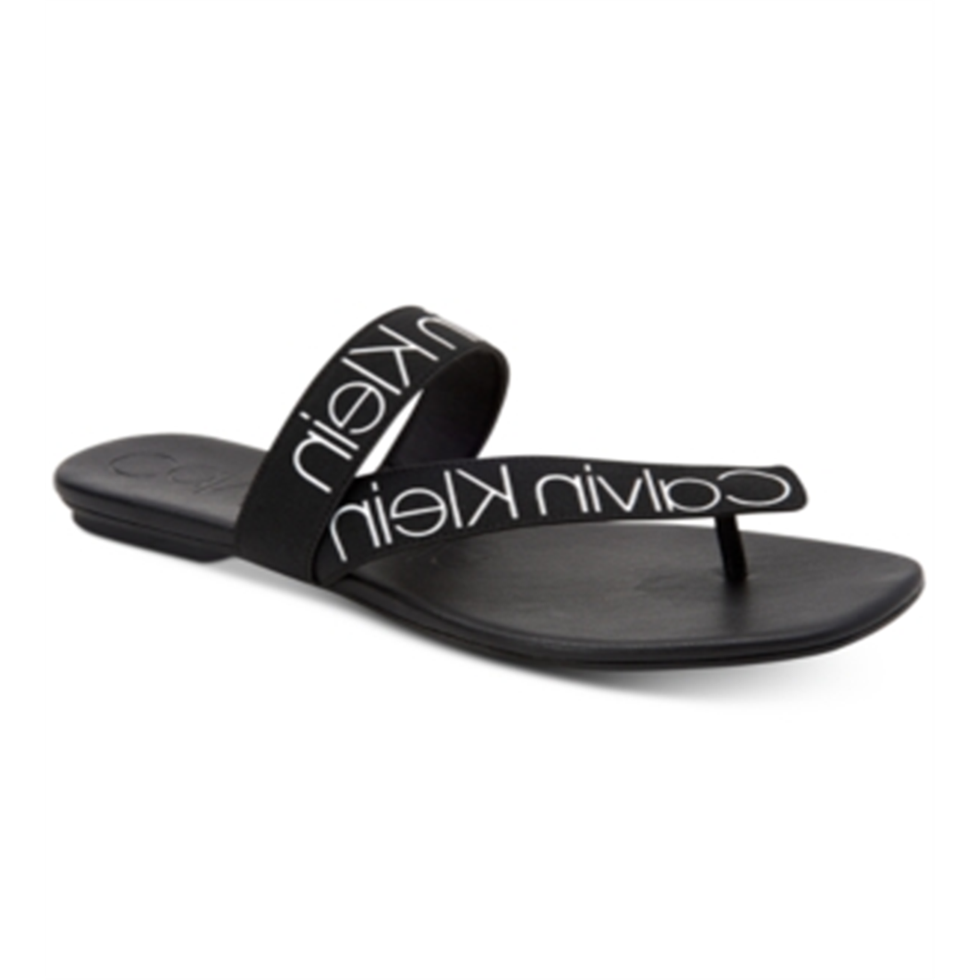 Calvin Klein Designer Womens Black Flip Flop Sandals